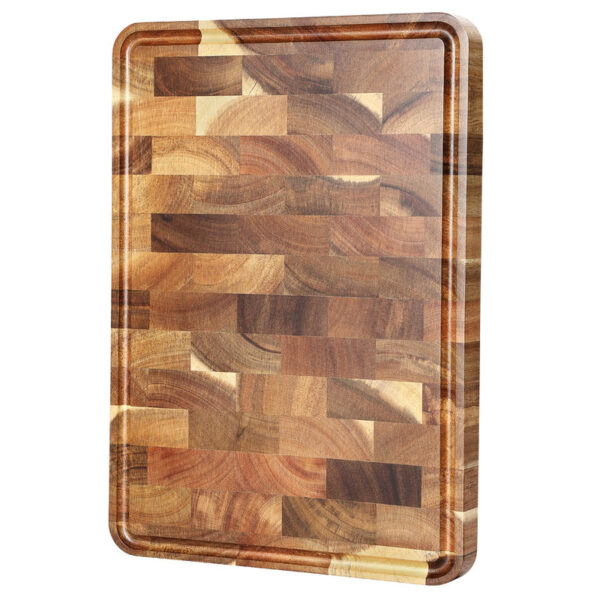 XINZUO New Arrivals Multipurpose Square Acacia Wood End Grain Wooden Meat Vegetables Chopping Cutting Board