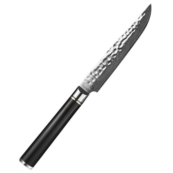 XINZUO Professional Kitchen Steak Knife Japanese Style Damascus Steel Natural Ebony Wood Handle Customized Logo