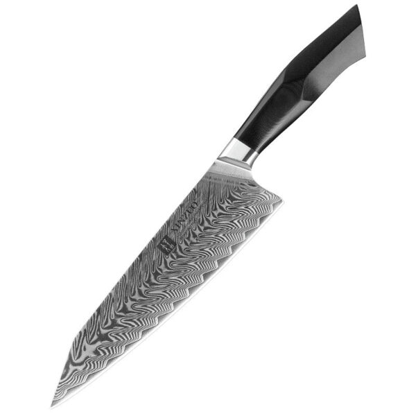 Professional 8 Inch Damascus Chef Knife Japanese High Carbon Steel Premium G10 Handle Kitchen Knives Sheath Set