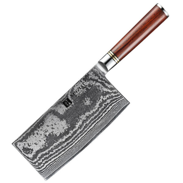 Professional 67 Layers Damascus Steel Rosewood Handle Carbon Steel Sharp 7 Inch Chinese Vegetable Cutter Kitchen Cleaver Knife