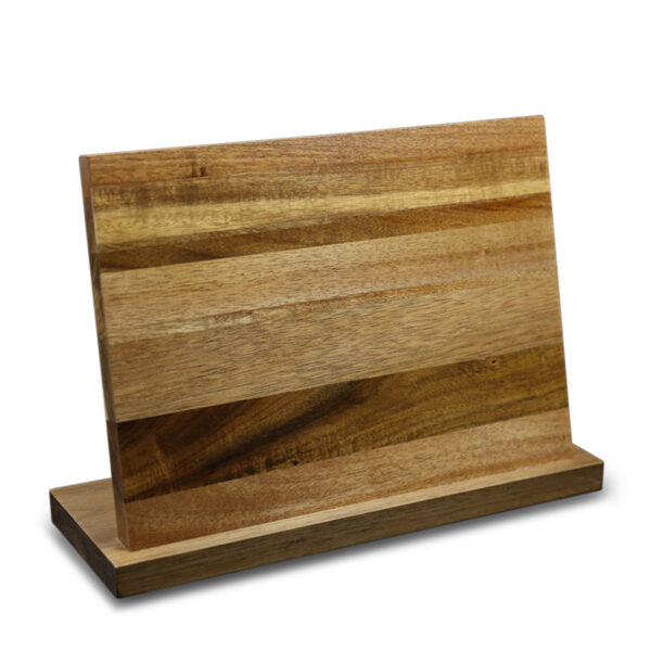 Nature Acacia Wood Magnetic Kitchen Knife Holder and Stand