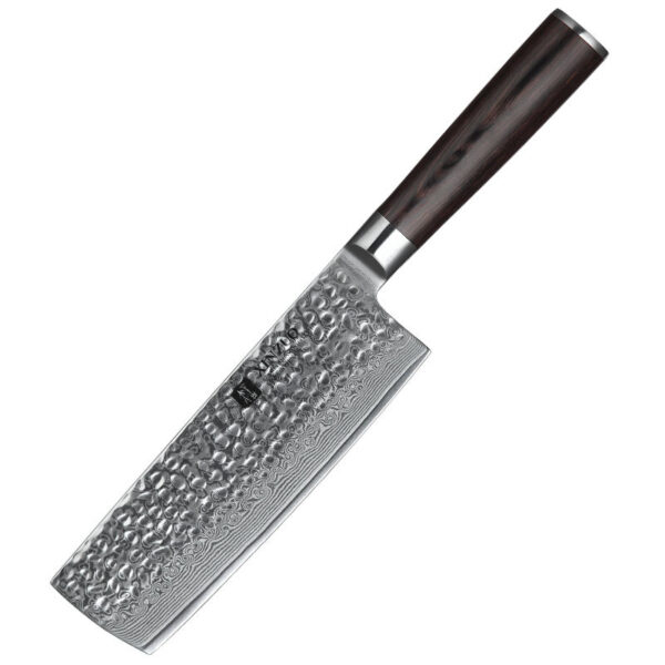 Daily Kitchen Cut Usage Japanese Damascus Steel Kitchen Nakiri Knife Pakka Wood
